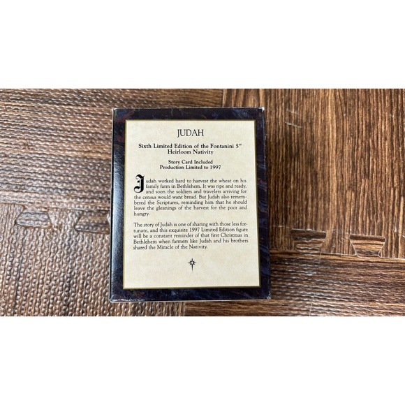 Fontanini Depose Italy "Judah" 5 inches Figurine Open Box & Story Card NEW - Picture 6 of 9